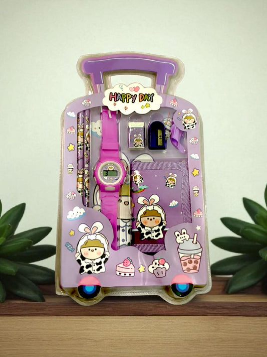 Stationery & Watch Set Combo Bunny Theme