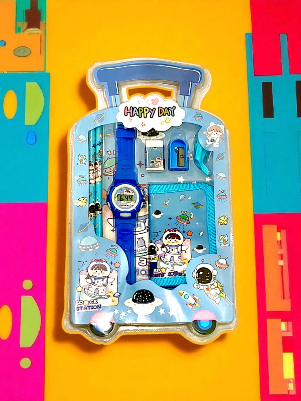 Stationery & Watch Set Combo Space Theme